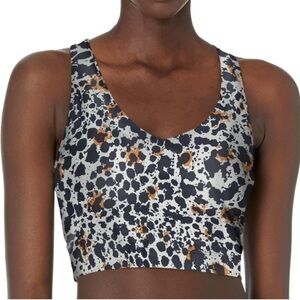 Women’s SAGE Activewear V-Neck Keyhole Longline‎ Bra, Ink Spot size medium